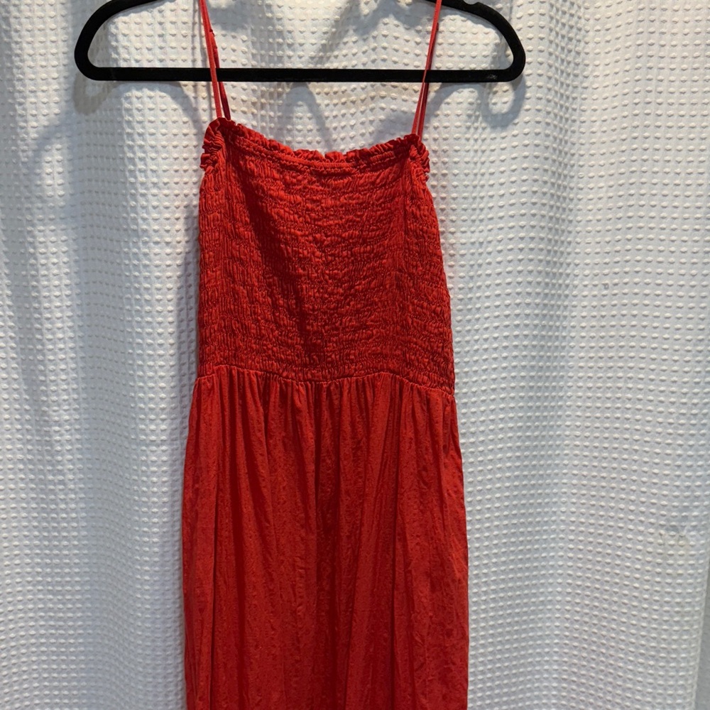 & Other Stories Paris Red Linen Dress